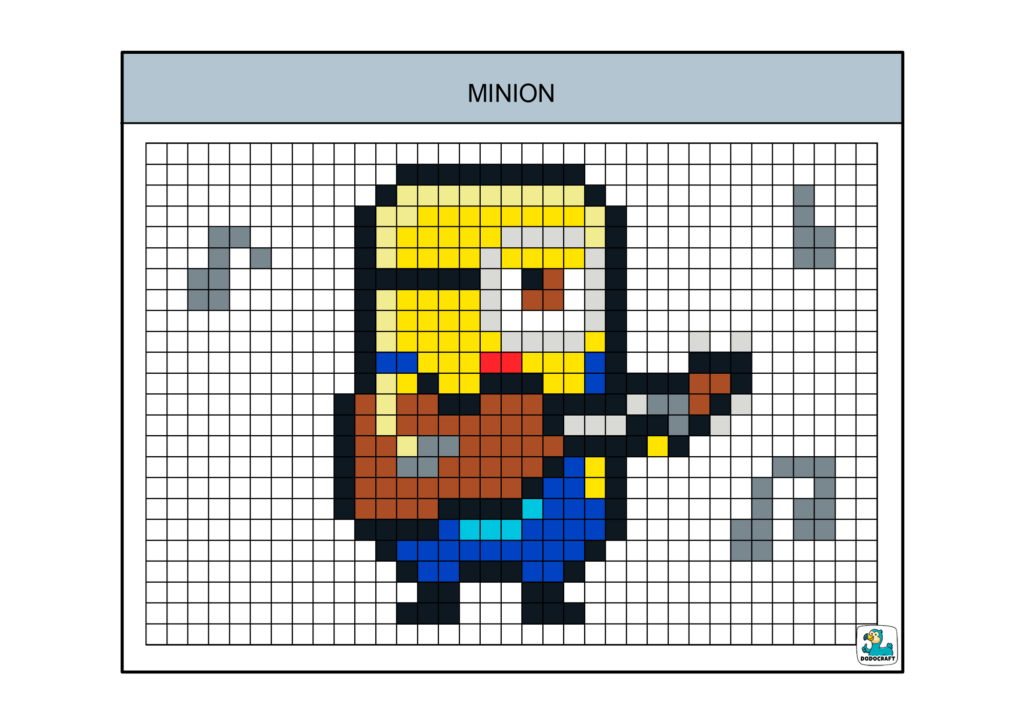 Minion pixel art dodocraft