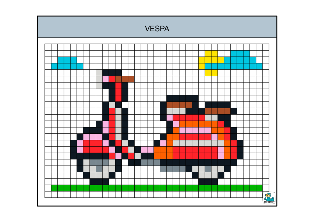 Vespa pixel art dodocraft