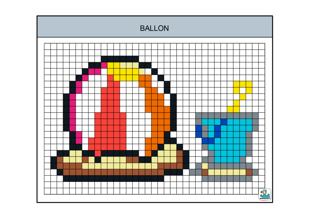 Ballon pixel art dodocraft