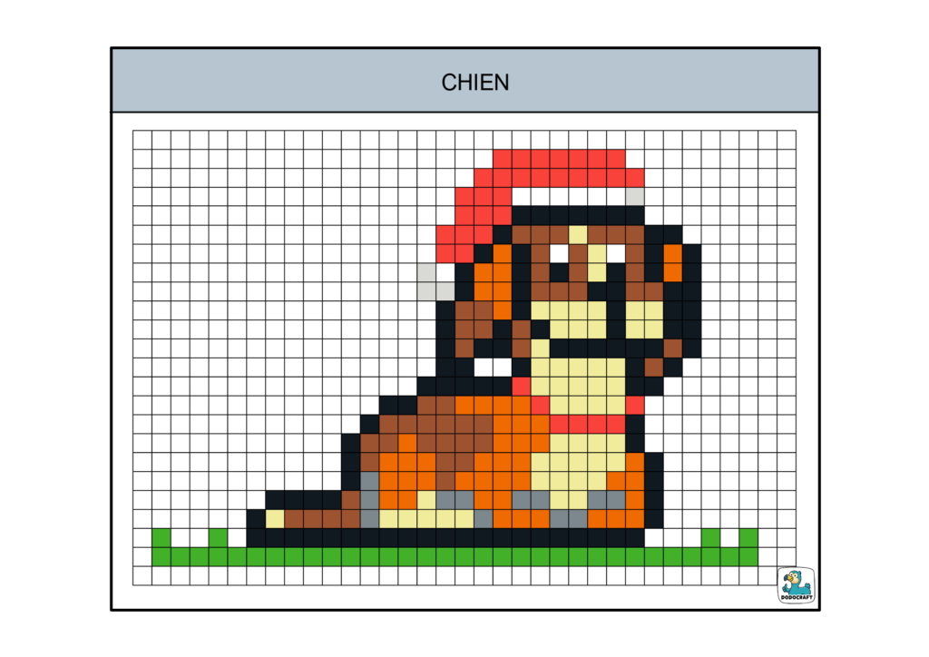 Chien pixel art dodocraft