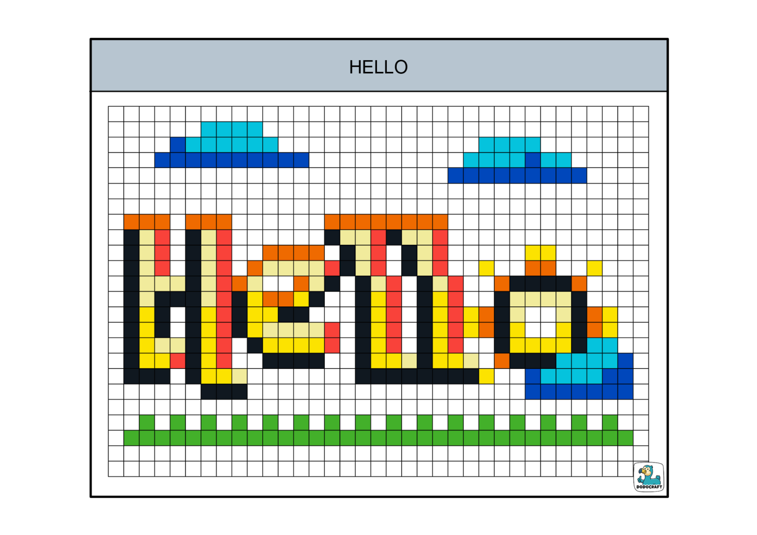 Helloworld Pixel Hello Pixel Art Dodocraft - Dodocraft