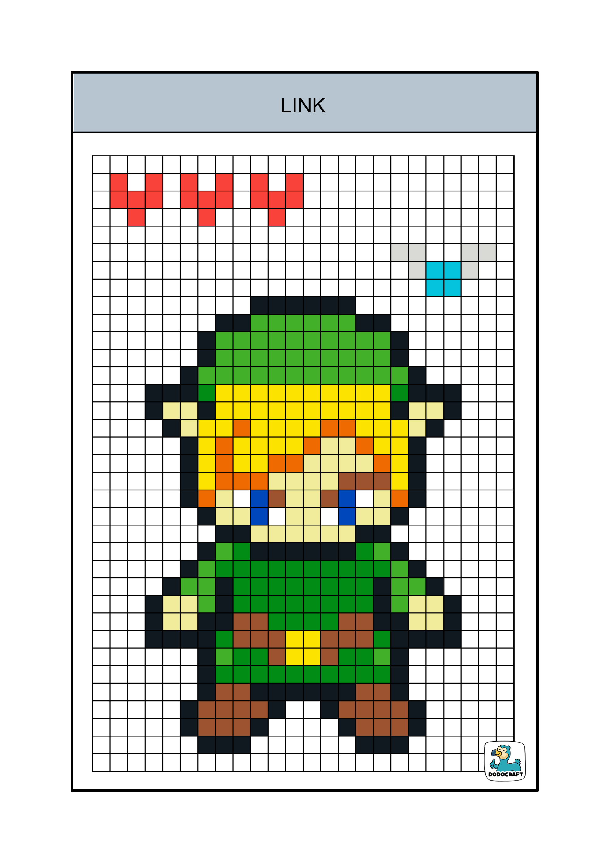 steve pixel art grid