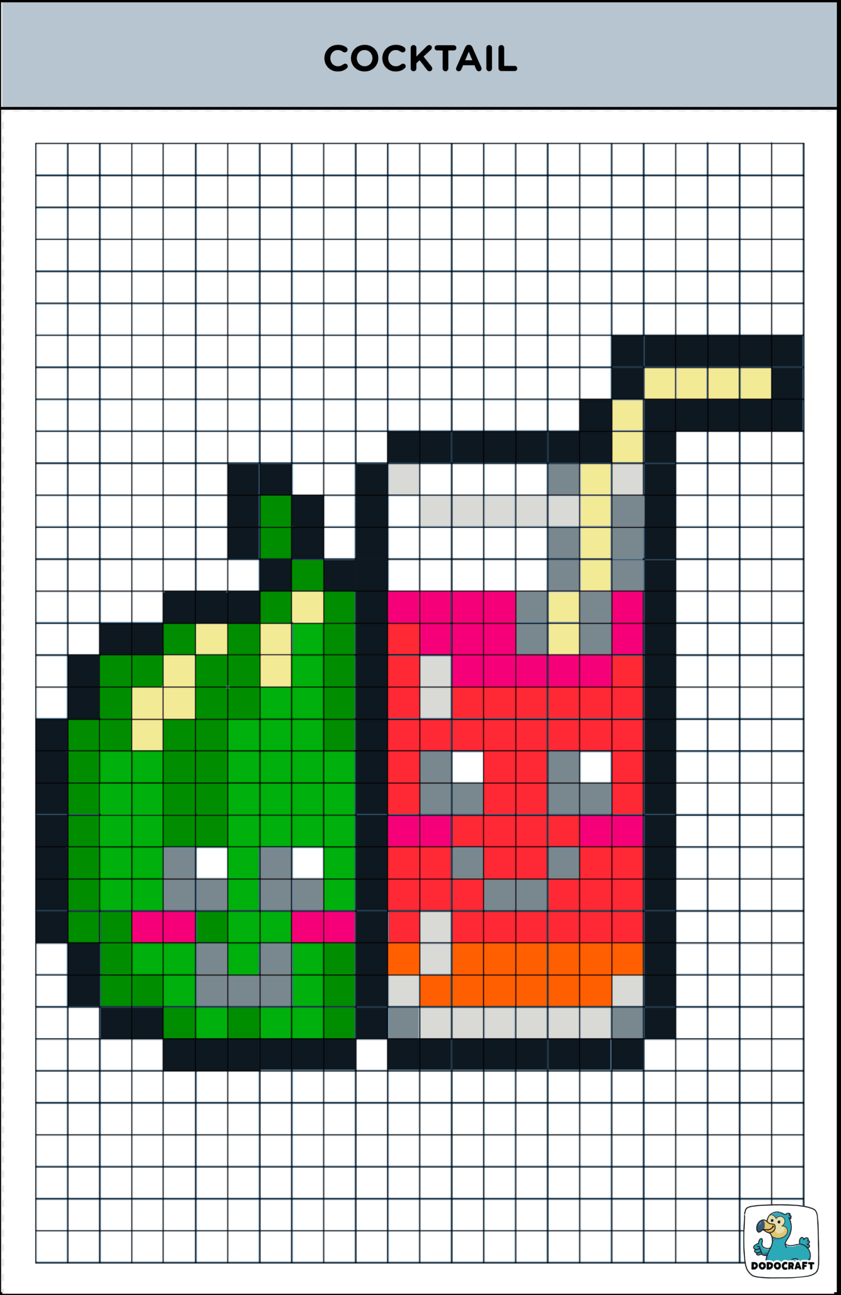 Modèle Cocktail Pastèque Dodocraft