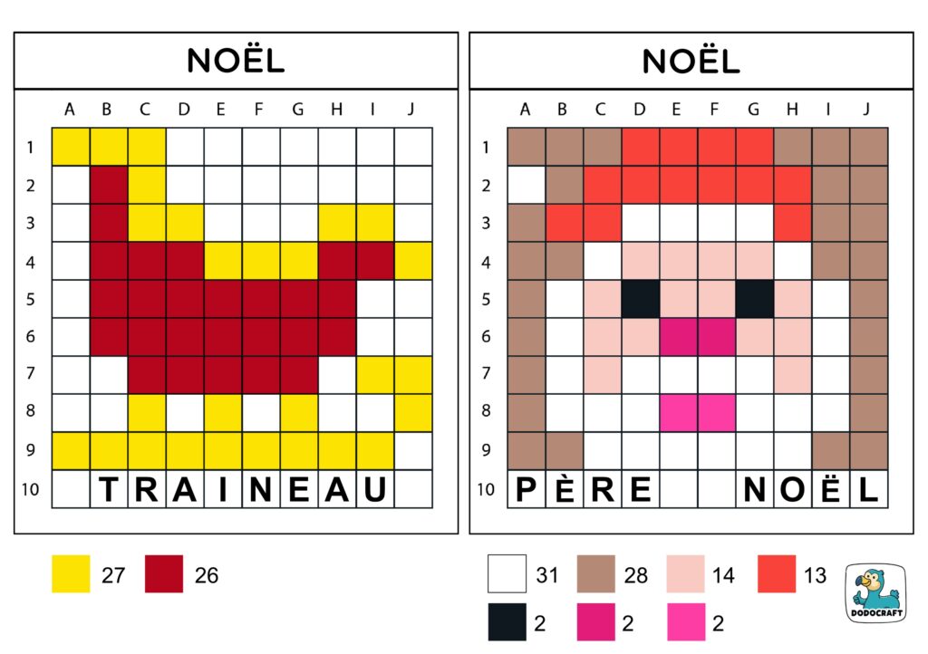 Modèles lettrés de Noël
