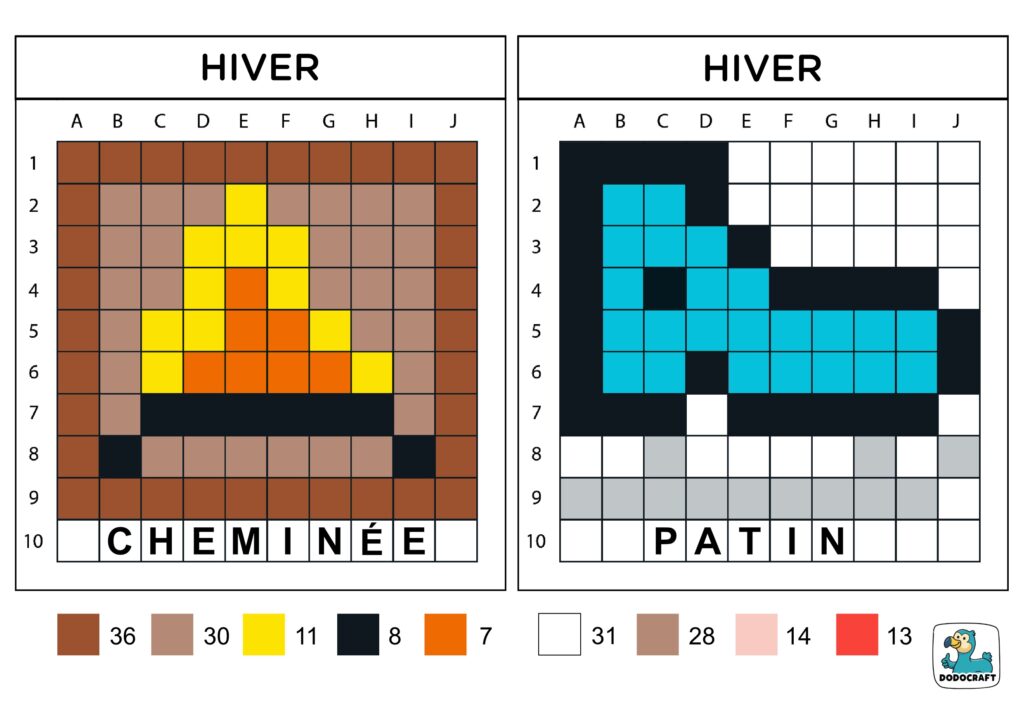 Modèles lettrés hiver