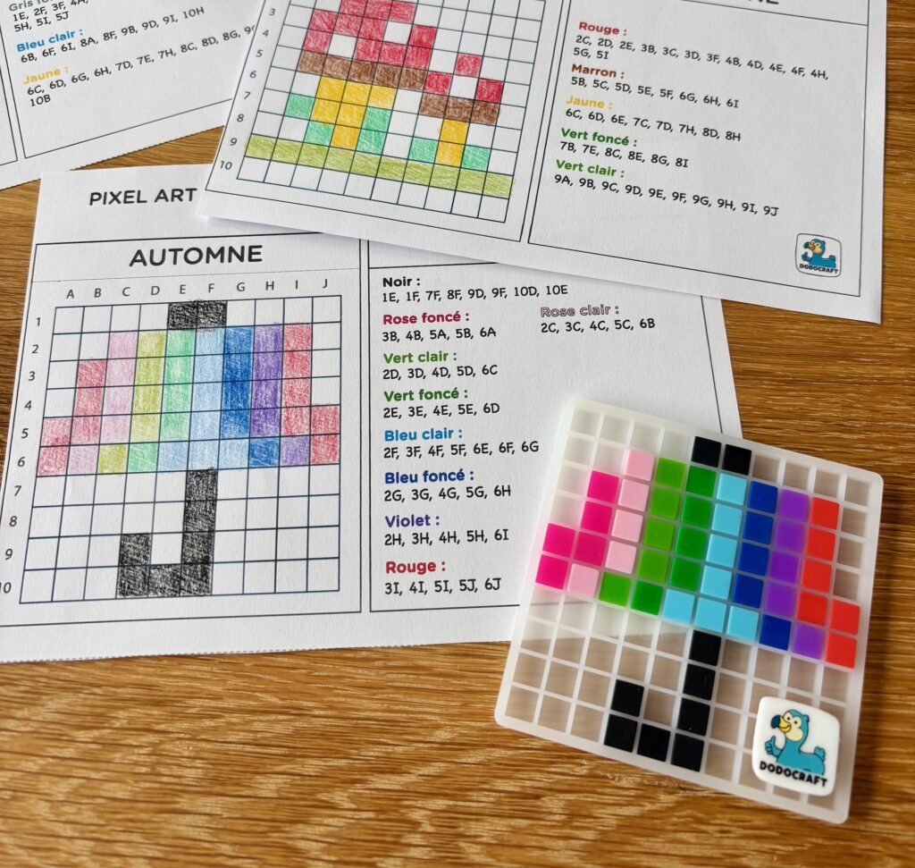 Pixel art reproduction in class