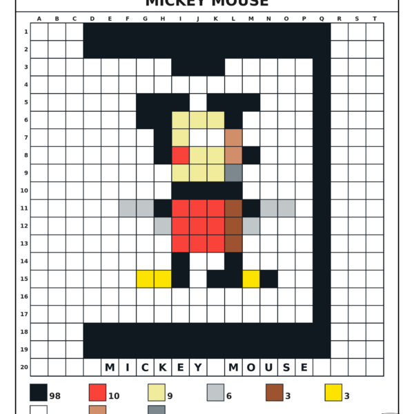 Pixel Art 20x20 : Disney - Dodocraft
